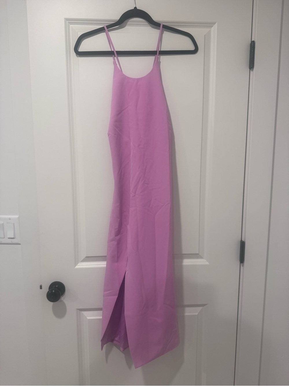 Bardot Lavender-Pink Slip Maxi Dress with Front Slit